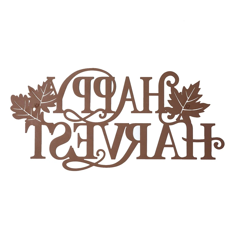 Glitzhome® 24" Metal "HAPPY HARVEST" Wall Décor