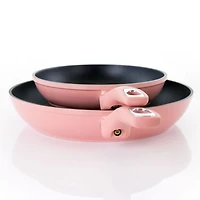 Oster Lynhurst 2-Piece Pink Aluminum Nonstick Frying Pan Set