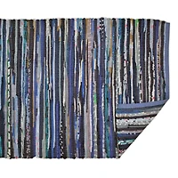 DII® Multi Nautical Blue Rag Rug, 2.25ft. x 6ft.