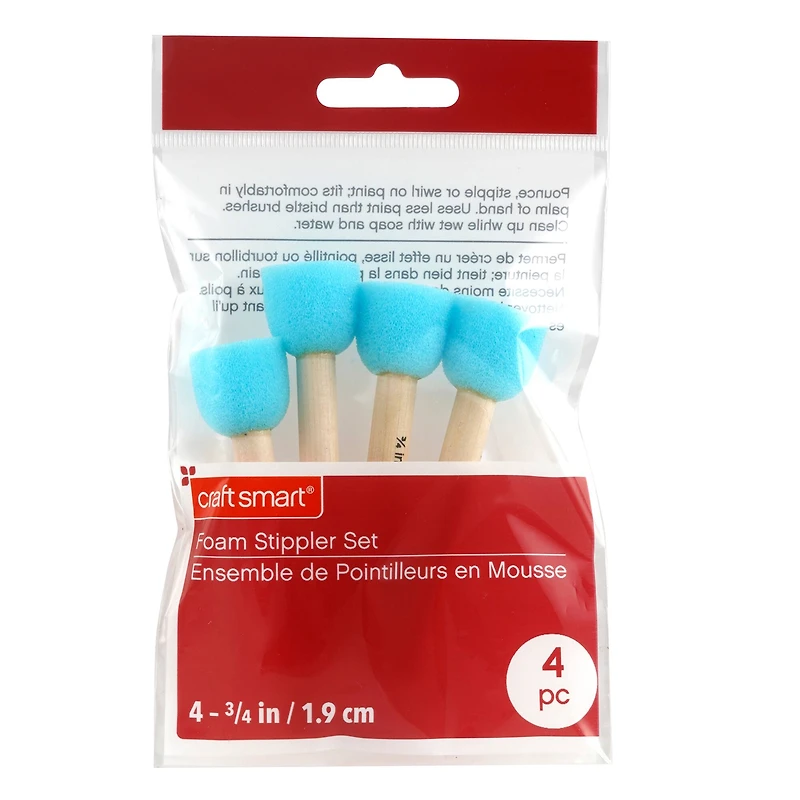4 Pack: 3/4" Foam Stippler Set by Craft Smart®
