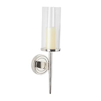 Silver Aluminum Modern Wall Sconce, 6" x 7" x 23"