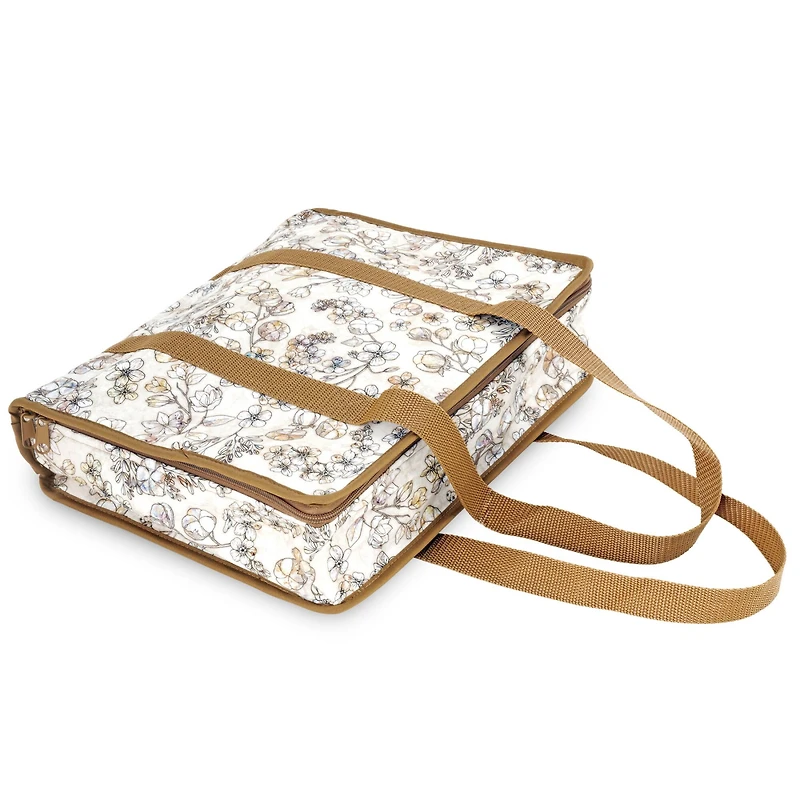Dritz® Beige Floral All-Purpose Project Organizer Bag