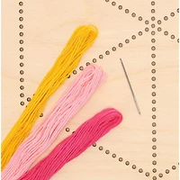 Leisure Arts® Hexagon Flower Stitched String Art Shadow Box Kit