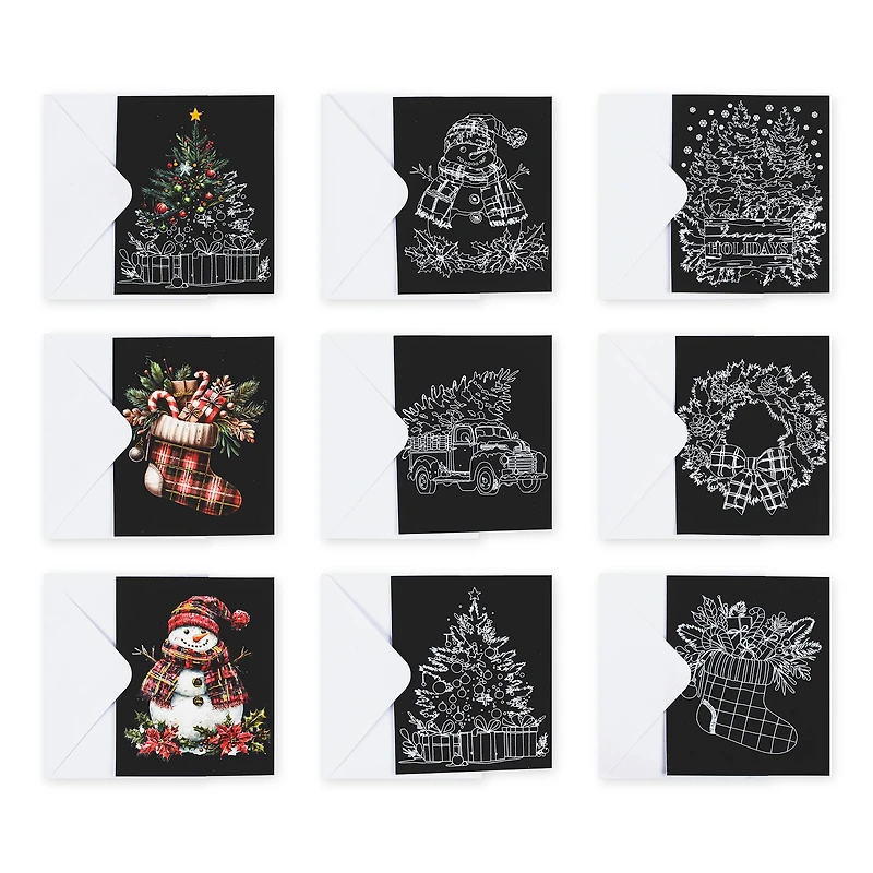 Brea Reese™ Rustic Christmas Scratch Art Card Kit