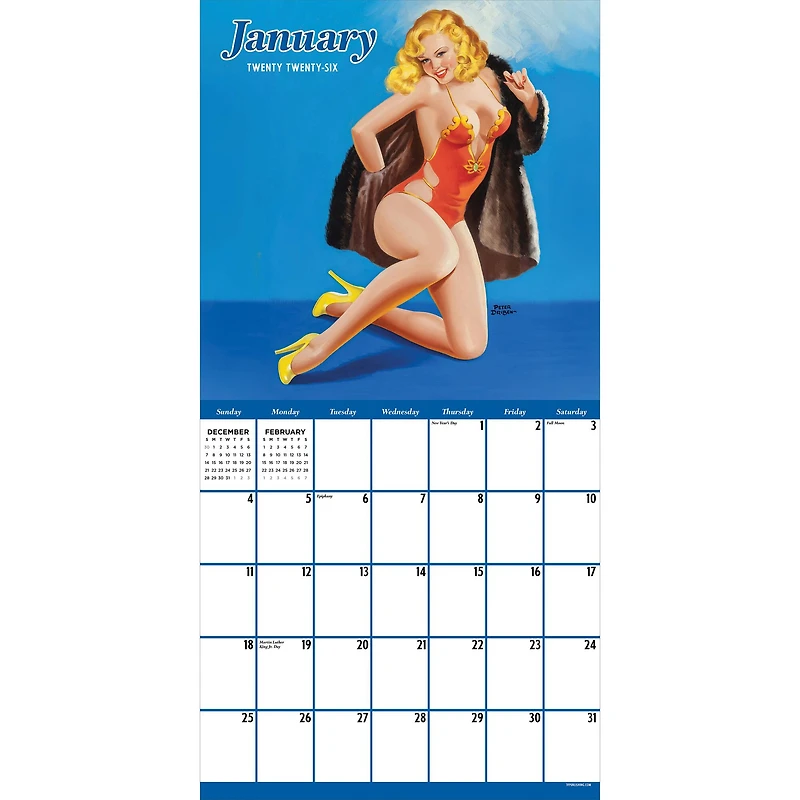 2026 PinUps Wall Calendar