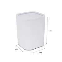 Bath Bliss White Acrylic 8L Waste Bin