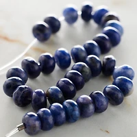 12 Pack: Blue Sodalite Rondelle Beads, 6mm by Bead Landing™