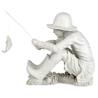 Design Toscano 17" Gone Fishing Fisherman Statue
