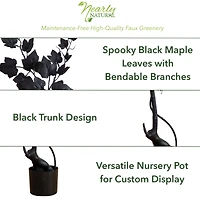 4ft. Halloween Black Maple Artificial Potted Tree