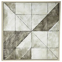 White Contemporary Canvas Wall Art, 39" x 39"