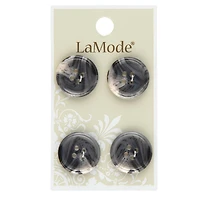 LaMode 3/4" Grey 4-Hole Buttons, 4ct.