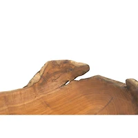 Hello Honey® 19.5" Decorative Hand-Carved Teakwood Bowl