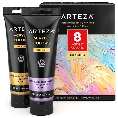 Arteza® Metallic Pastel Acrylic Paint Set