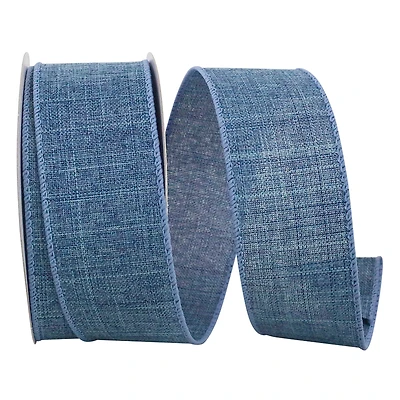 Reliant 1.5" x 10yd. Denim Solid Wired Ribbon