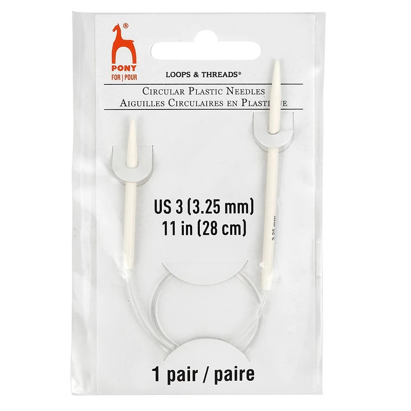 11" Plastic Circular Needles by Loops & Threads