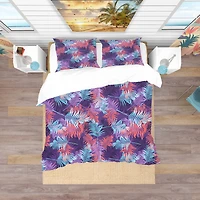 Designart 'Tropical Palm Leaves Pattern' Tropical Bedding Set