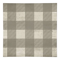 Taupe Buffalo Check Cotton Twill Napkin