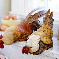 16" Hen & Rooster Shelf Sitter Set