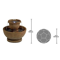 Design Toscano 22" Richardson Oval Urns Cascading Garden Fountain