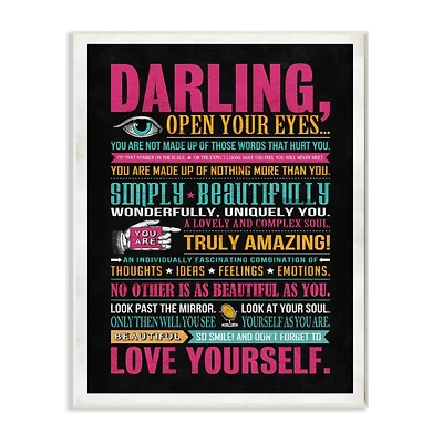 Stupell Industries Neon Darling Love Yourself Wall Art