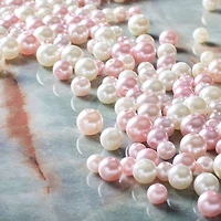 Ivory & Pink Plastic Pearl Round Beads by Bead Landing™