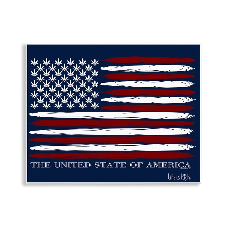 Stupell Industries Herb America Flag Wall Plaque Art