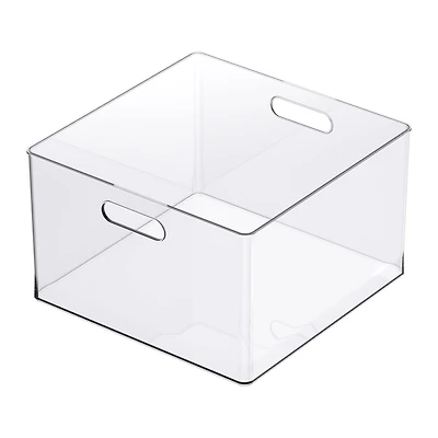 13" x 13" Clear Storage Bin with Handles by Simply Tidy™