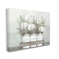 Stupell Industries Pristine Hydrangea Bouquets Thankful Grateful Blessed Sentiment Canvas Wall Art