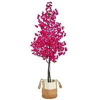 6ft. Artificial Bougainvillea Tree with Basket