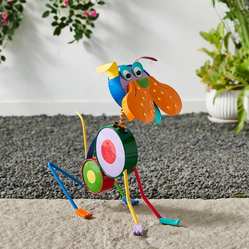 Glitzhome® 17" Metal Novelty Puppy Garden Statue