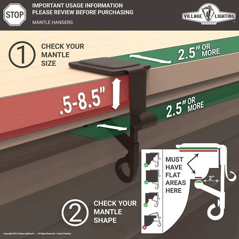 Mantel Garland & Christmas Stocking Holder