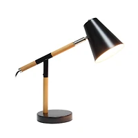 Simple Designs 16.7" Wooden Pivot Desk Lamp