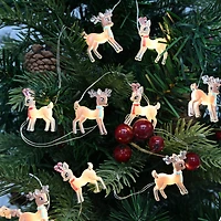 18ct. Warm White LED Reindeer String Lights on Silver Wire by Ashland®