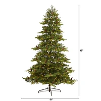 7.5ft. Pre-Lit Yukon Mountain Fir & Pinecones Artificial Christmas Tree with Clear Lights