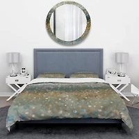 Designart 'Brown Rain' Geometric Bedding Set