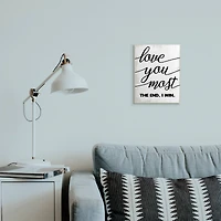 Stupell Industries Love You Most Romantic Rustic Word Design Wall Plaque