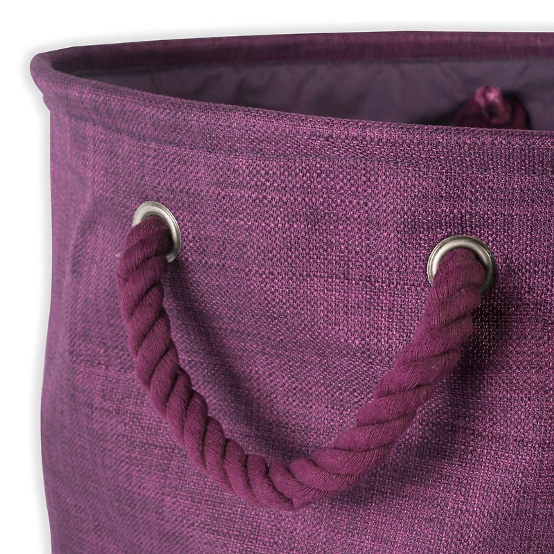 Medium Eggplant Polyester Variegated Round Bin