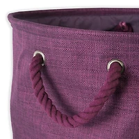 Medium Eggplant Polyester Variegated Round Bin