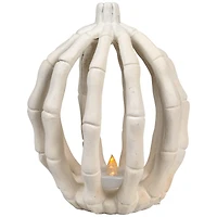 7" LED Lighted Skeleton Pumpkin