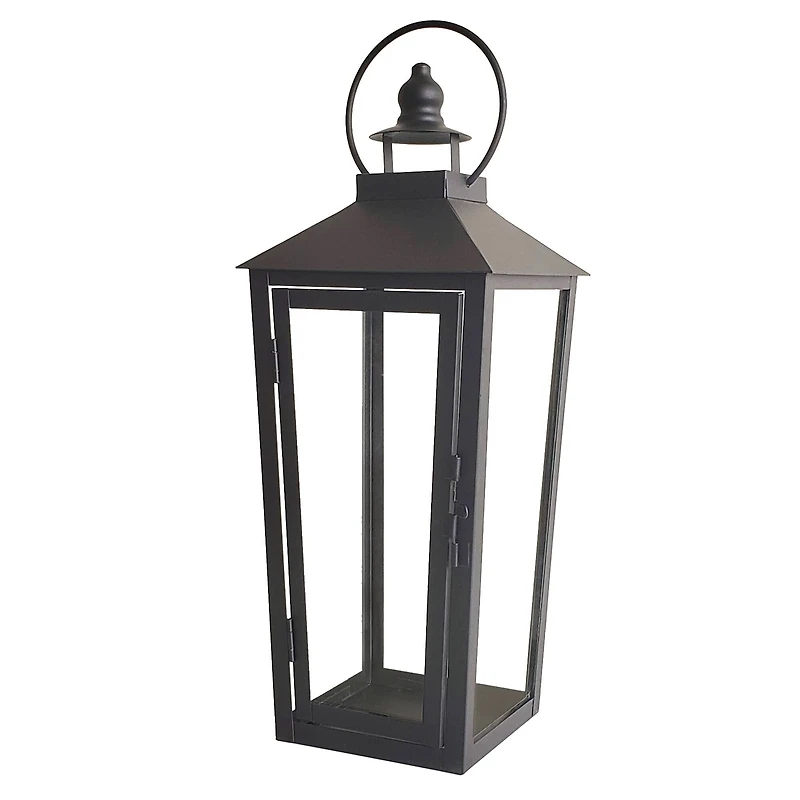 15.7" Black Metal Lantern by Ashland®