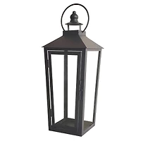 15.7" Black Metal Lantern by Ashland®
