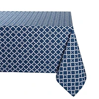 Nautical Blue Lattice Tablecloth 60" x 84"