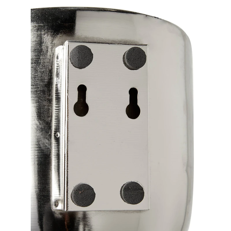 Silver Metal Contemporary Planter Set