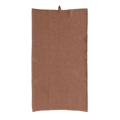 Hello Honey® Oversized Woven Linen & Cotton Waffle Tea Towel with Loop