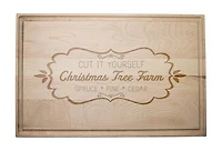 17" Cut it Yourself Christmas Tree Farm Maple Cutting Board