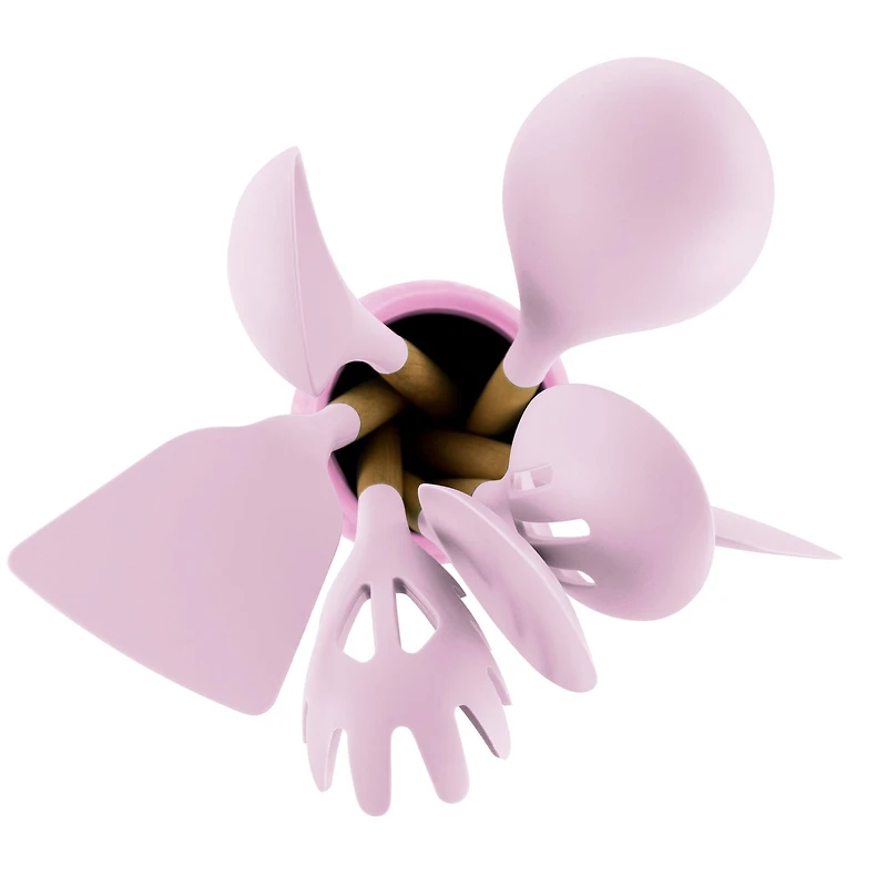 MegaChef Pink Silicone & Wood Cooking Utensils Set, 9ct.