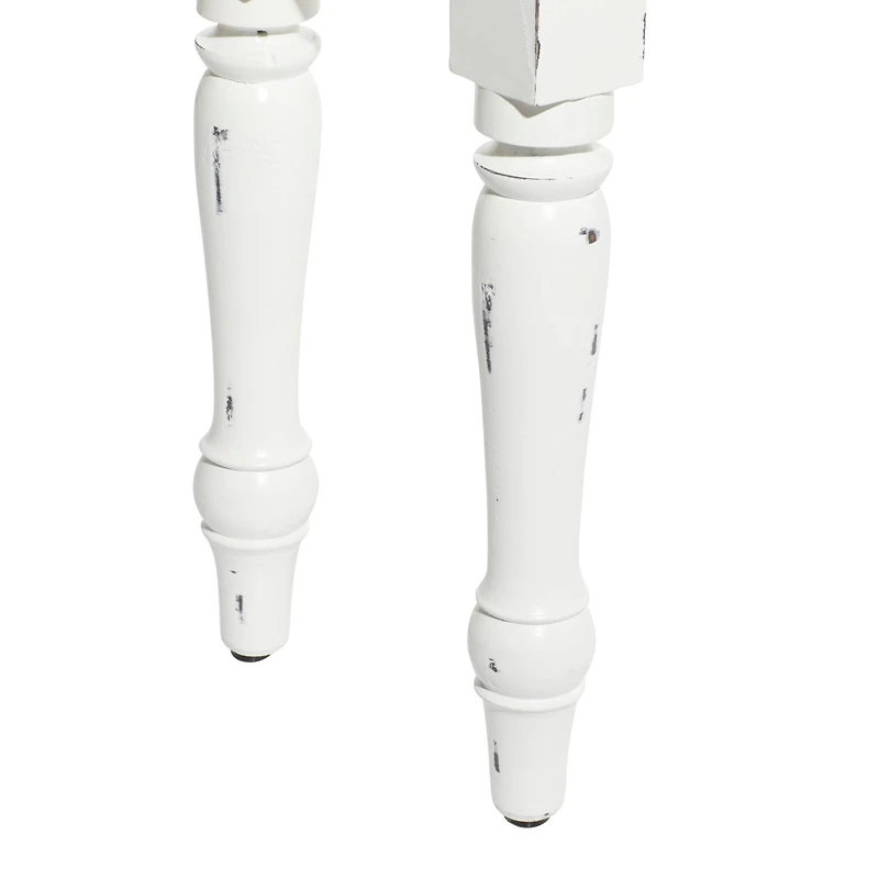 White Wood Farmhouse Bench