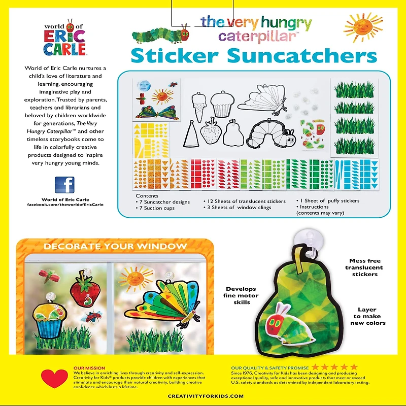 Creativity for Kids® The Very Hungry Caterpillar Sticker Suncatchers