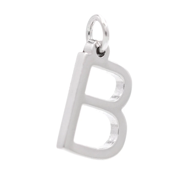 12 Pack: Sterling Silver Alphabet Charm by Bead Landing