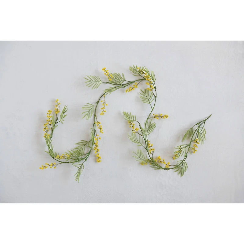 Hello Honey® Faux Botanical Garland with Yellow Flowers
